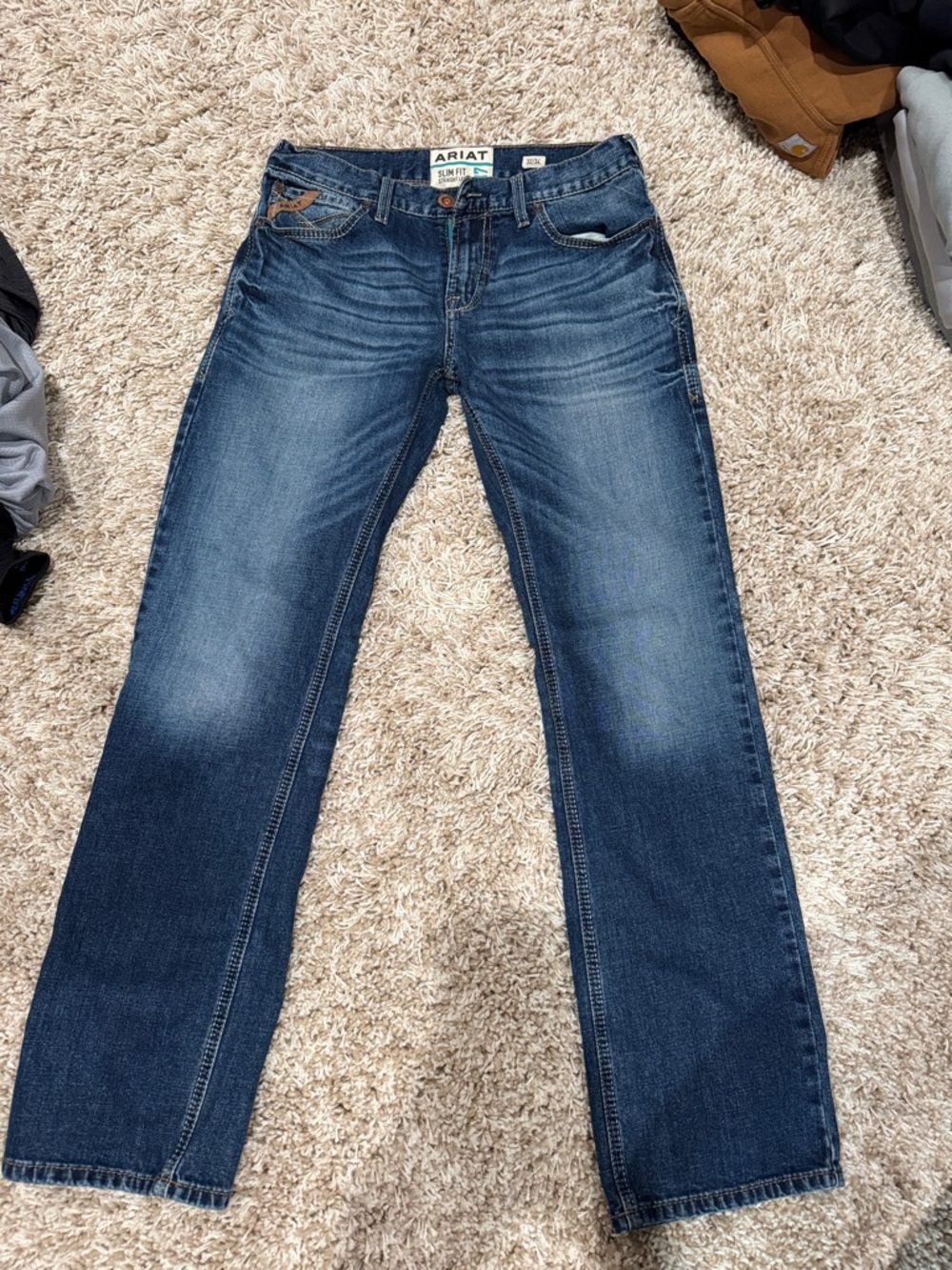 Ariat Men’s Dark Blue Slim Straight Jeans